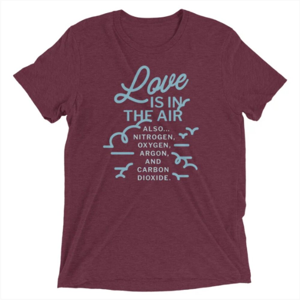 ✨ “Love Is In The Air” Graphic Tee – Maroon ✨